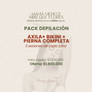 Pack Depilación - Axila + Bikini + Pierna Completa