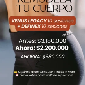 Venus Legacy 10 Sesiones + Definex 10 Sesiones