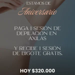 Depilación Axilas + 1 Sesión Bigote